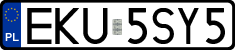 License plates of Poland, Regular car plates