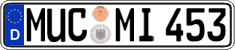 German license plate, Regular plates