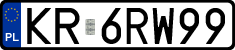 License plates of Poland, Regular car plates