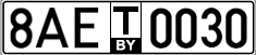 License plate Belarus, Transit plates (2004)