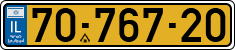License plate of Israel, Regular plates