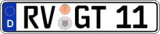 German license plate, Regular plates