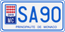 License plate of Monaco, Motorcycles