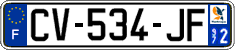 French license plate, SIV (ordinary)