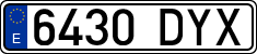 License plates of Spain, Ordinary (2000)