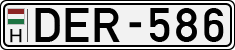 license plates of Hungary, Cars (1990)