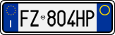 License plate of Italy, Cars (1994 year series)