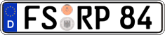 German license plate, Regular plates