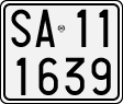 License plate of Italy, Motorcycles (1927 year series)