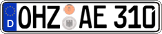 German license plate, Regular plates