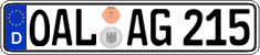 German license plate, Regular plates