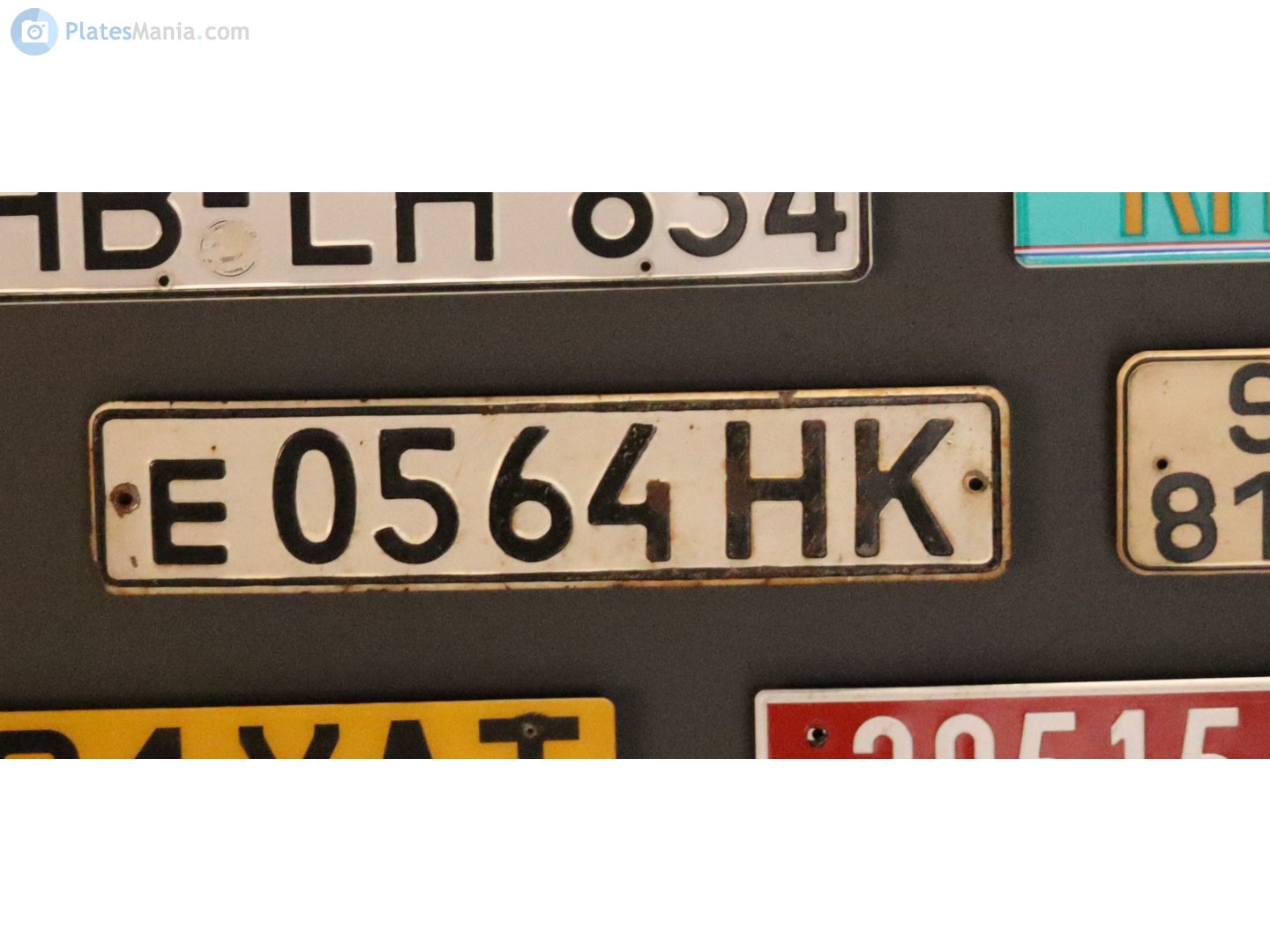 е 0564 НК, License plate without vehicle 