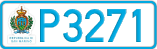License plate of San Marino, Cars (A1234)