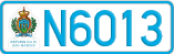 License plate of San Marino, Cars (A1234)