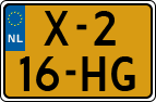 License plate of the Netherlands, Cars