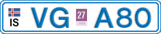 License plate of Iceland, Cars