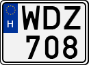 license plates of Hungary, Cars (1990)
