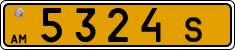 License plate of Armenia, Public transport