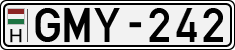 license plates of Hungary, Cars (1990)