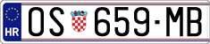License plate of Croatia, Regular plates