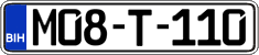 License plate of Bosnia and Herzegovina, Regular plates