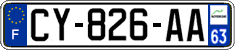 French license plate, SIV (ordinary)
