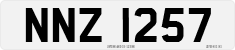 License plate of the United Kingdom, Northern Ireland (1966)