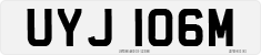License plate of the United Kingdom, 1963 year system