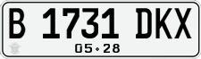 License plate of Indonesia, Regular plates