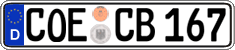 German license plate, Regular plates