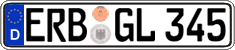 German license plate, Regular plates