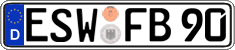 German license plate, Regular plates