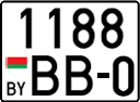 License plate Belarus, Trailers and semitrailers (2004)