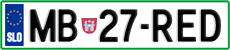 License plate of Slovenia, Cars