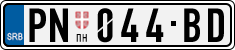 License plate of Serbia, Cars