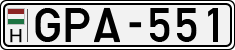 license plates of Hungary, Cars (1990)