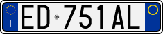 License plate of Italy, Cars (1994 year series)