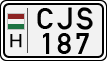 license plates of Hungary, Cars (1990)
