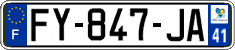 French license plate, SIV (ordinary)