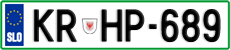 License plate of Slovenia, Cars