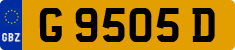 License plate of Gibraltar, Regular car plates (G 1234 A)