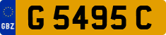 License plate of Gibraltar, Regular car plates (G 1234 A)