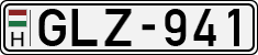 license plates of Hungary, Cars (1990)