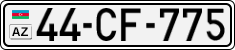 License plate of Azerbaijan, Cars