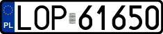 License plates of Poland, Regular car plates