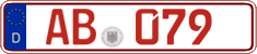 German license plate, Red license plates
