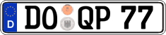 German license plate, Regular plates