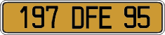 French license plate, FNI