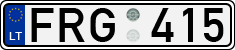 License plate of Lithuania, Cars