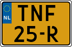 License plate of the Netherlands, Agricultural vehicles